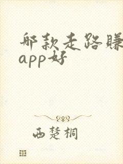 哪款走路赚钱的app好