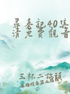 寻秦记40集超清免费观看