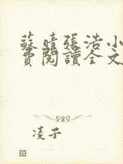 苏晴张浩小说免费阅读全文