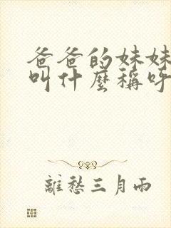 爸爸的妹妹丈夫叫什么称呼