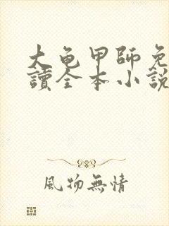 大龟甲师免费阅读全本小说