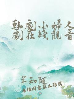 韩剧小妇人电视剧在线观看免费高清