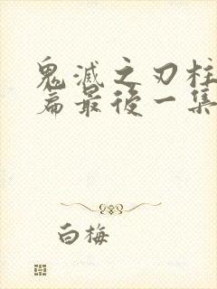 鬼灭之刃柱训练篇最后一集