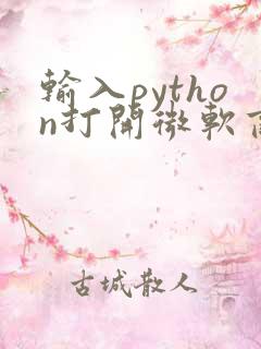 输入python打开微软商店