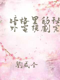 暗格里的秘密番外电视剧完整版在线观看