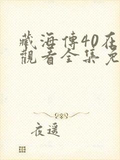 藏海传40在线观看全集免费
