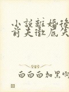 小说离婚后豪门前夫彻底失了控最新章节