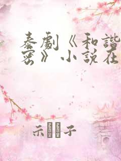 泰剧《和谐的秘密》小说在线