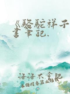 《骆驼祥子》读书笔记.