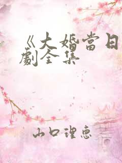 《大婚当日》短剧全集