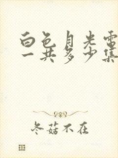 白色月光电视剧一共多少集