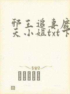 邪王追妻废材逆天小姐txt下载