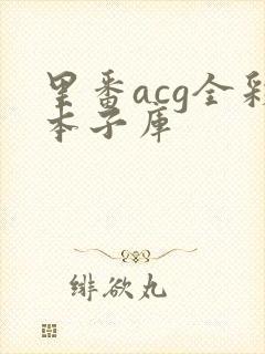 里番acg全彩本子库