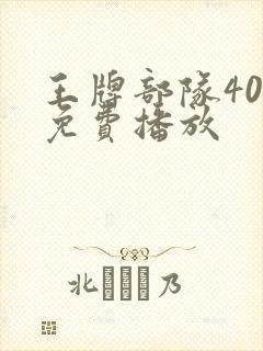 王牌部队40集免费播放