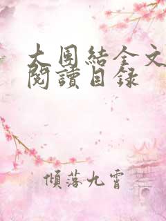 大团结全文章节阅读目录