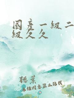 国产一级二级三级久久