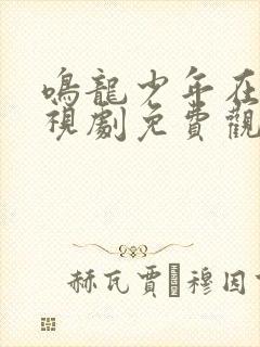 鸣龙少年在线电视剧免费观看