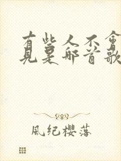 有些人不会再遇见是哪首歌的歌词