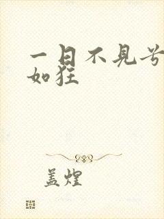 一日不见兮思之如狂