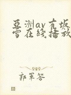 亚洲av有坂深雪在线播放