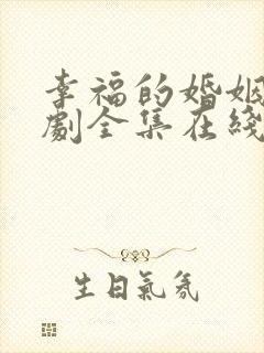 幸福的婚姻电视剧全集在线观看