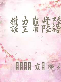 权力巅峰陆皓小说主角陆皓结婚章节