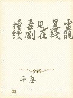 扫毒风暴电视连续剧在线观看全集