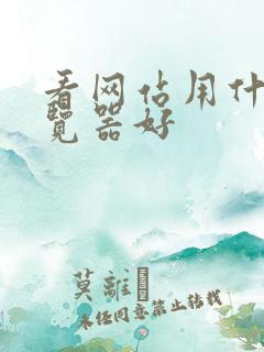 看网站用什么浏览器好