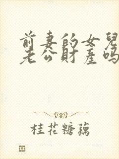 前妻的女儿能分老公财产吗