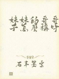 妹妹的哥哥的儿子怎么称呼