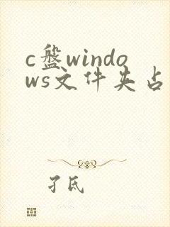 c盘windows文件夹占用大