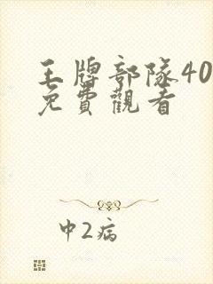 王牌部队40集免费观看