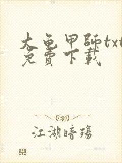 大龟甲师txt免费下载