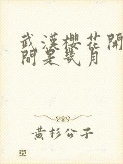 武汉樱花开放时间是几月