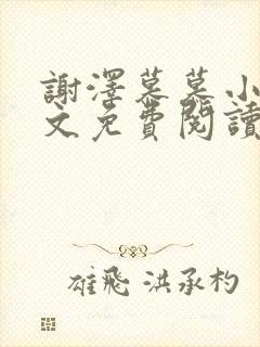 谢泽慕慕小说全文免费阅读