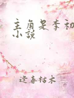 主角是李初年的小说