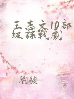 王志文10部顶级谍战剧