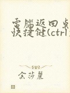 电脑返回桌面的快捷键(ctrl加)