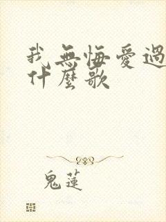 我无悔爱过你是什么歌