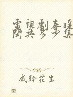 电视剧春暖花又开共多少集