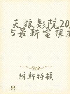 天狼影院2025最新电视剧免费观看