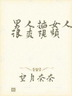 男人插女人下面很爽视频