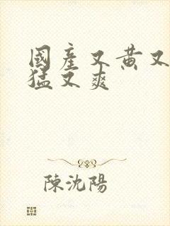 国产又黄又粗又猛又爽