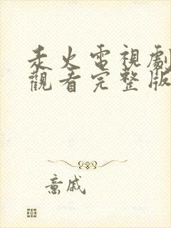 走火电视剧免费观看完整版高清全集