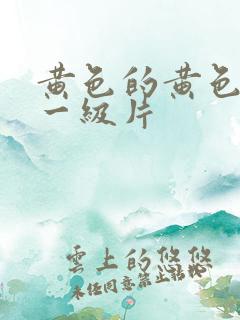 黄色的黄色录像一级片