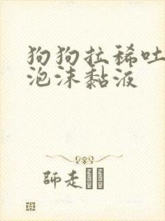 狗狗拉稀吐白色泡沫黏液