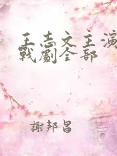 王志文主演的谍战剧全部