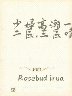 少妇高潮一区,二区,三区喷水