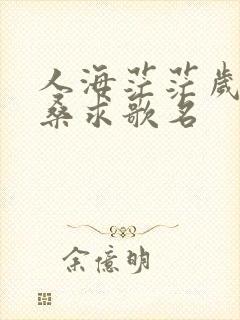 人海茫茫岁月沧桑求歌名