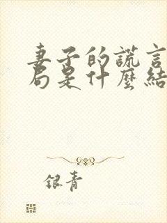 妻子的谎言大结局是什么结果